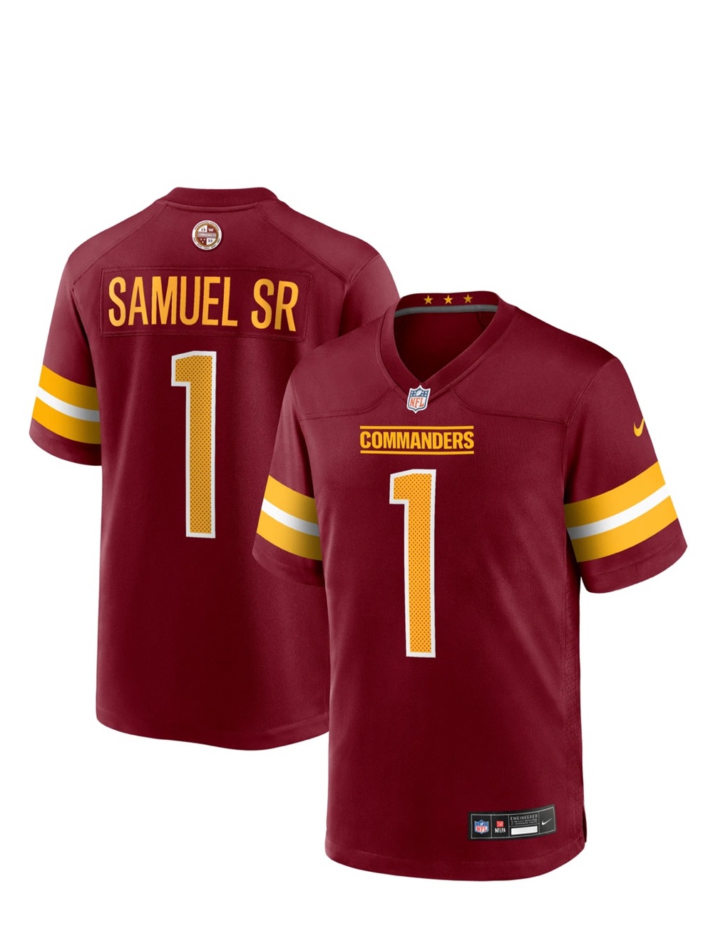 Nike NFL Washington Commanders Samuel SR. Burgundy Game Jersey new SM